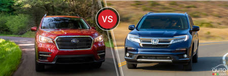 Comparaison : Honda Pilot 2019 vs Subaru Ascent 2019